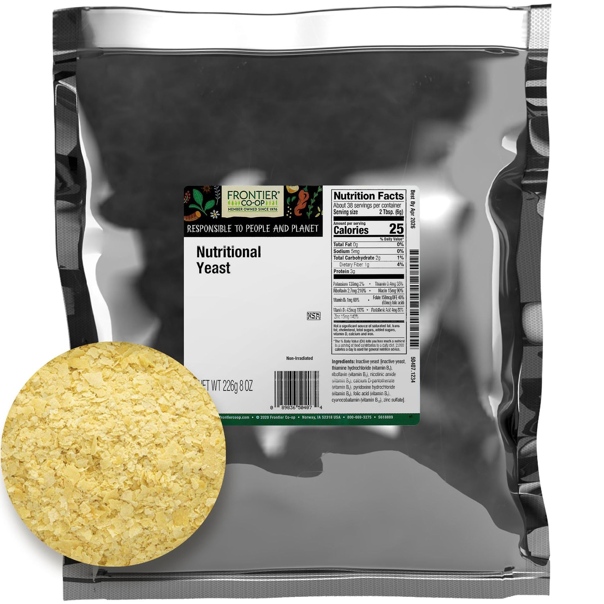 Frontier Co-Op Nutritional Yeast 8.01 Oz