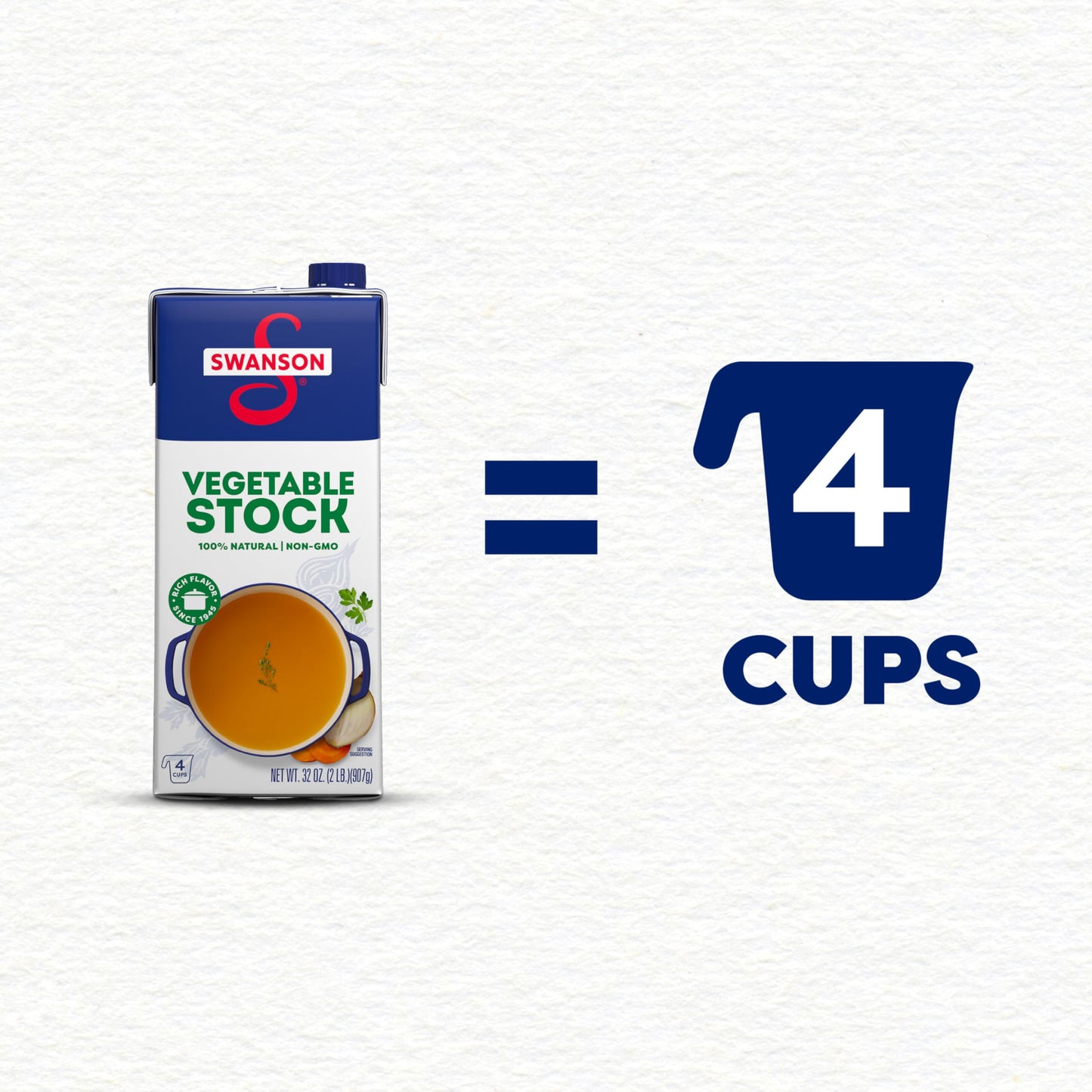 SWANSON S Vegetable Stock, Gluten-Free, 32 oz Carton, Natural Ingredients