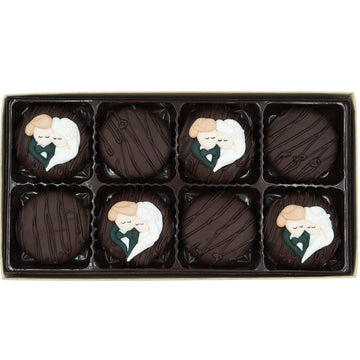 Philadelphia Candies Dark Chocolate Covered OREO Cookies, Wedding Heart Gift, 8 Ounce