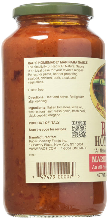 Raos Specialty Food Homemade Marinara Premium Pasta Sauce, 24 Ounce -- 12 Per Case.