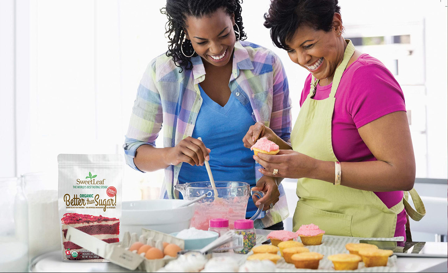 SweetLeaf Organic Better Than Sugar Sweetener - Sugar Substitute with Stevia & Erythritol, Use for Frosting, Baking, or Coffee,