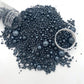 Weraru Edible Black Pearl Sugar Sprinkles Candy Mixing Size Baking Edible Cake Decorations Cupcake Toppers Cookie Decorating Cel