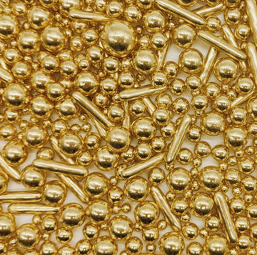 Super Gold Sprinkles Candy Mix Size Edible Pearls Cake Decorations Cupcake Toppers Cookie Decorating Perfect For Wedding Party V