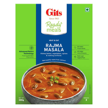 Gits Ready To Eat Rajma Masala, Pure Veg Heat And Eat Indian Meal, Microwaveable, 300G