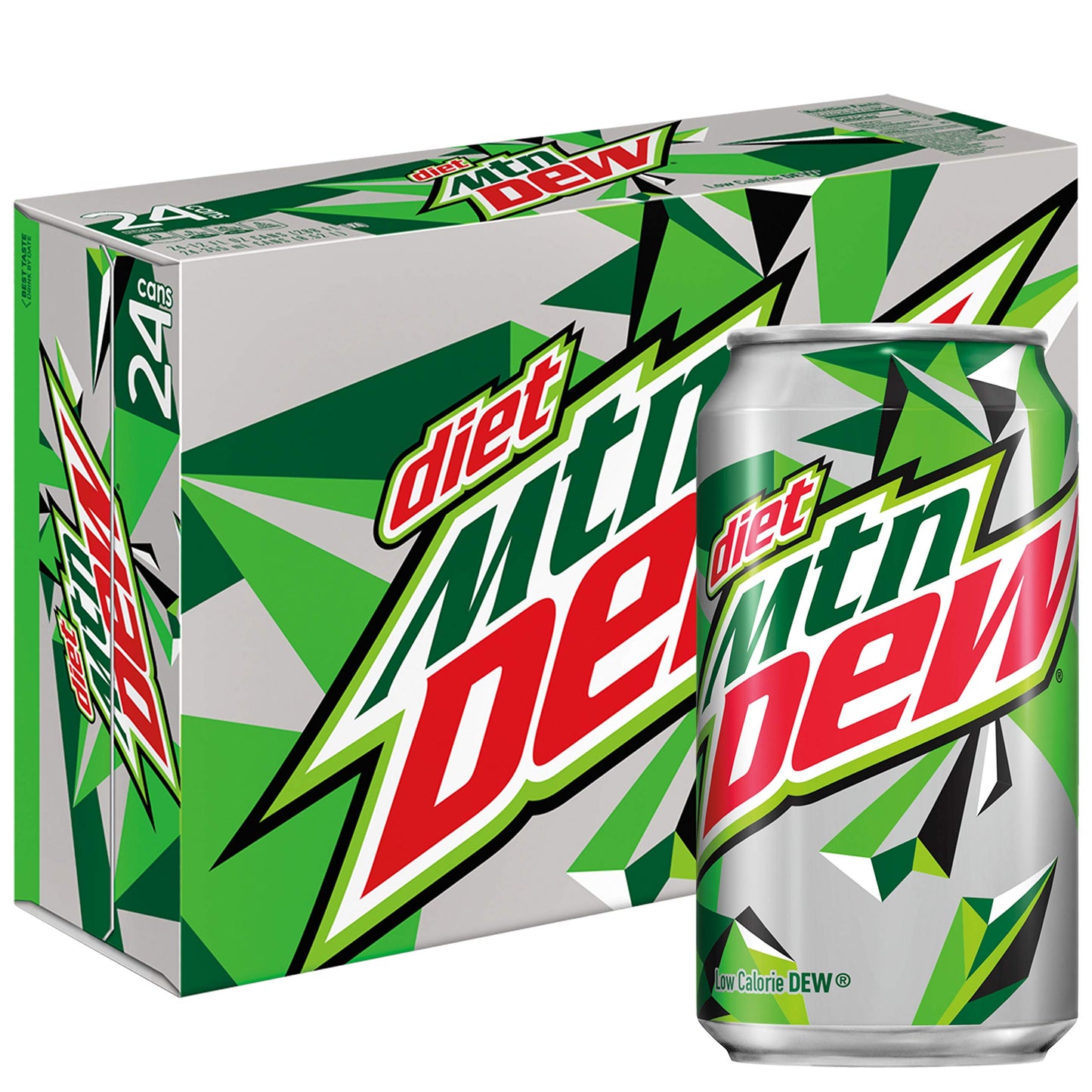 Diet Mountain Dew Soda, 12oz Cans (24 Pack)