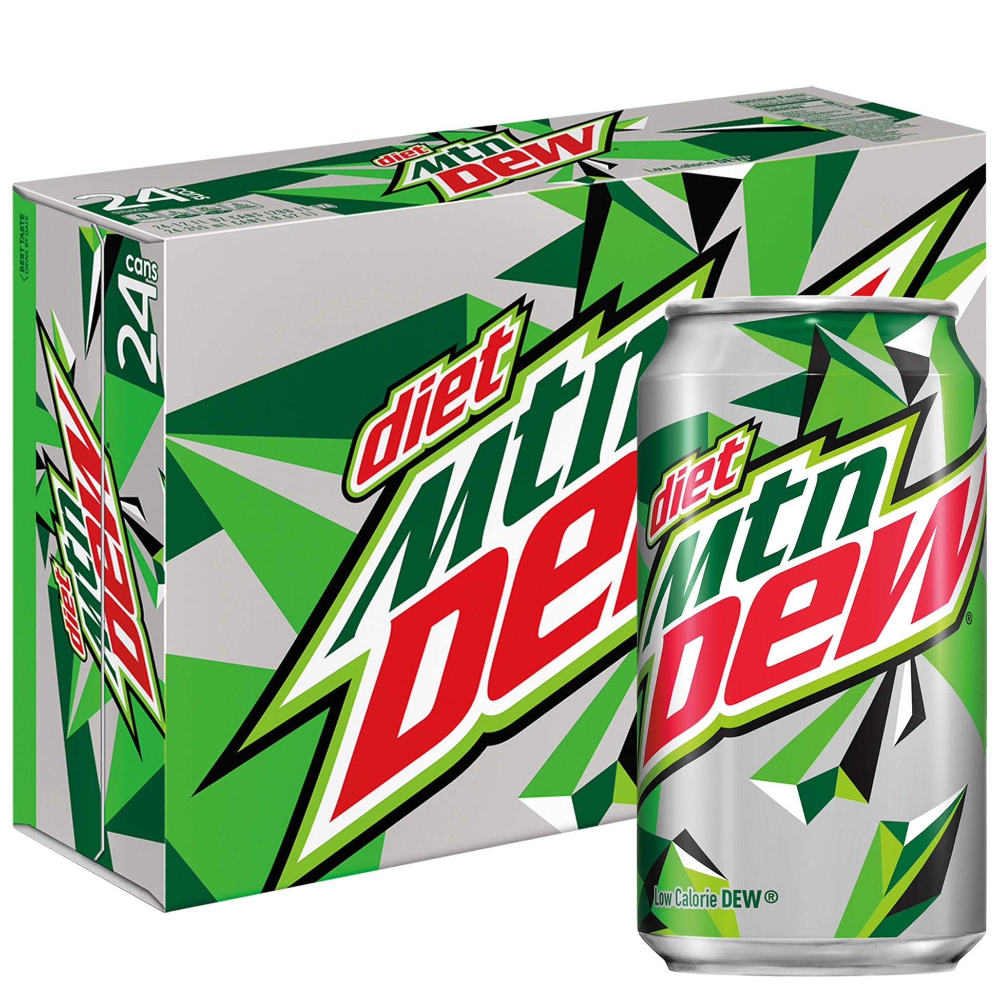 Diet Mountain Dew Soda, 12oz Cans (24 Pack)