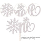 Rssta i Snowflake Cake Topper Glitter First Birthday Decorations W 5.8 H 8.2 Silver Design 2 Model xm139-silver