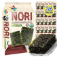 KIMNORI Seasoned Seaweed Snacks - Organic Korean BBQ Flavor, 24 Packs, 4g Each, 100% Natural Laver, Roasted Crispy