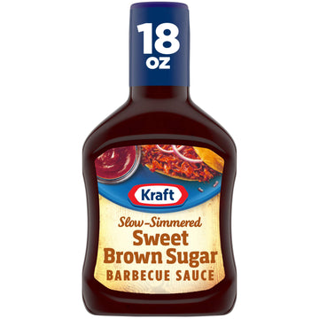 Kraft Sweet Brown Sugar Slow-Simmered BBQ Barbecue Sauce (12 ct Pack, 18 oz Bottles)
