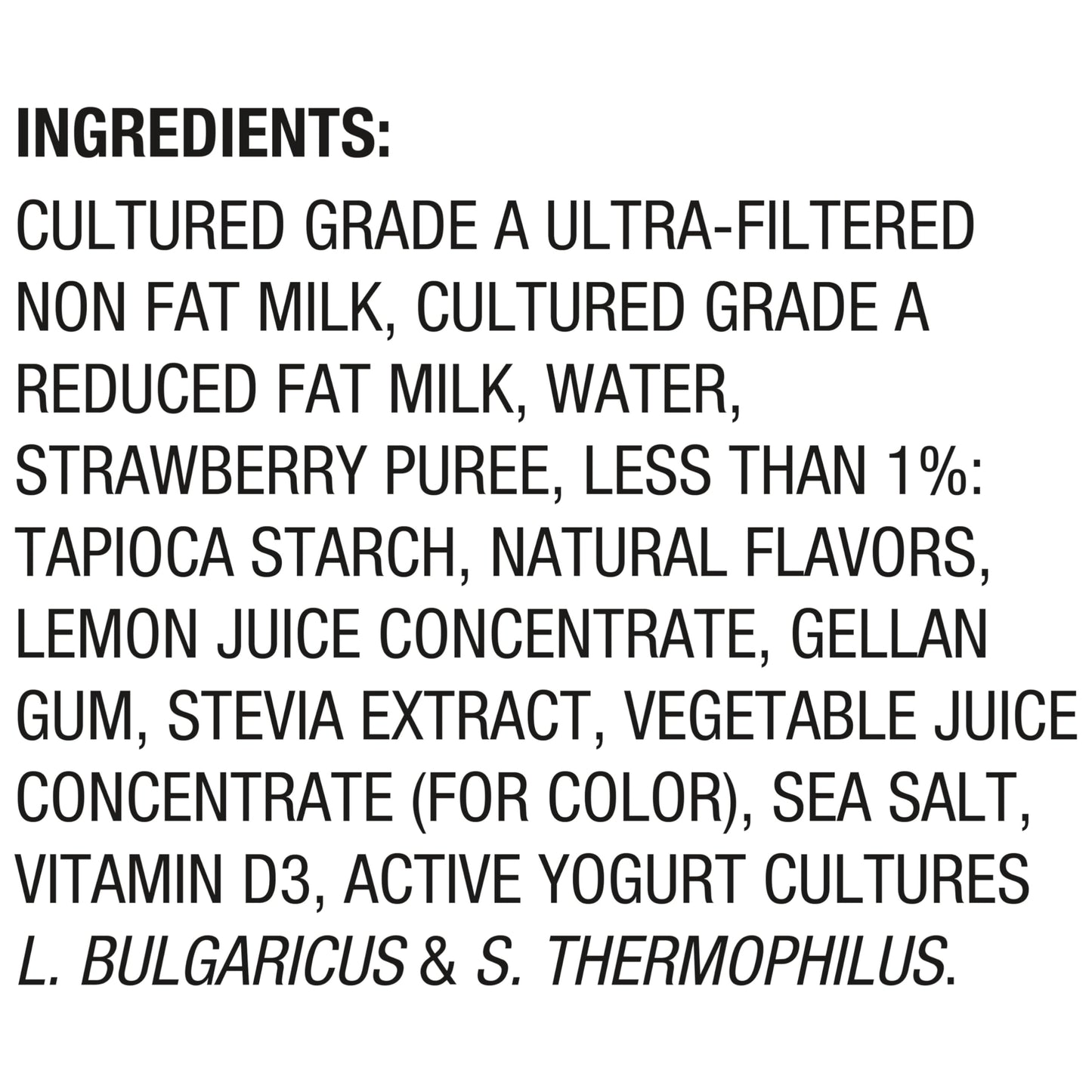 Too Good & Co. Strawberry Flavored Greek Yogurt Cultured Product, 5.3 OZ Cups