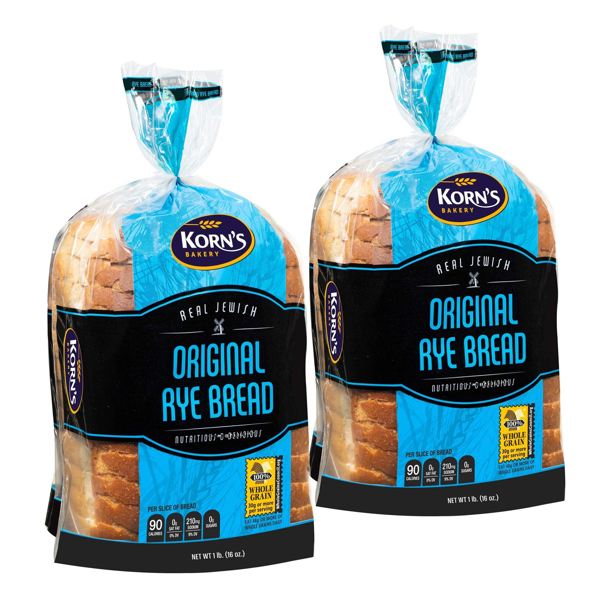 Rye Bread | Delicious Sandwich Bread | Fresh Bread | Real Jewish Rye Bread | Kosher, Dairy & Nut Free | 16 Oz Sterns Bakery [2 P