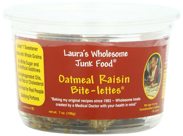 Laura's Wholesome Junk Food Cookie, Oatmeal Raisin, 7 Ounce (Pack of 6)