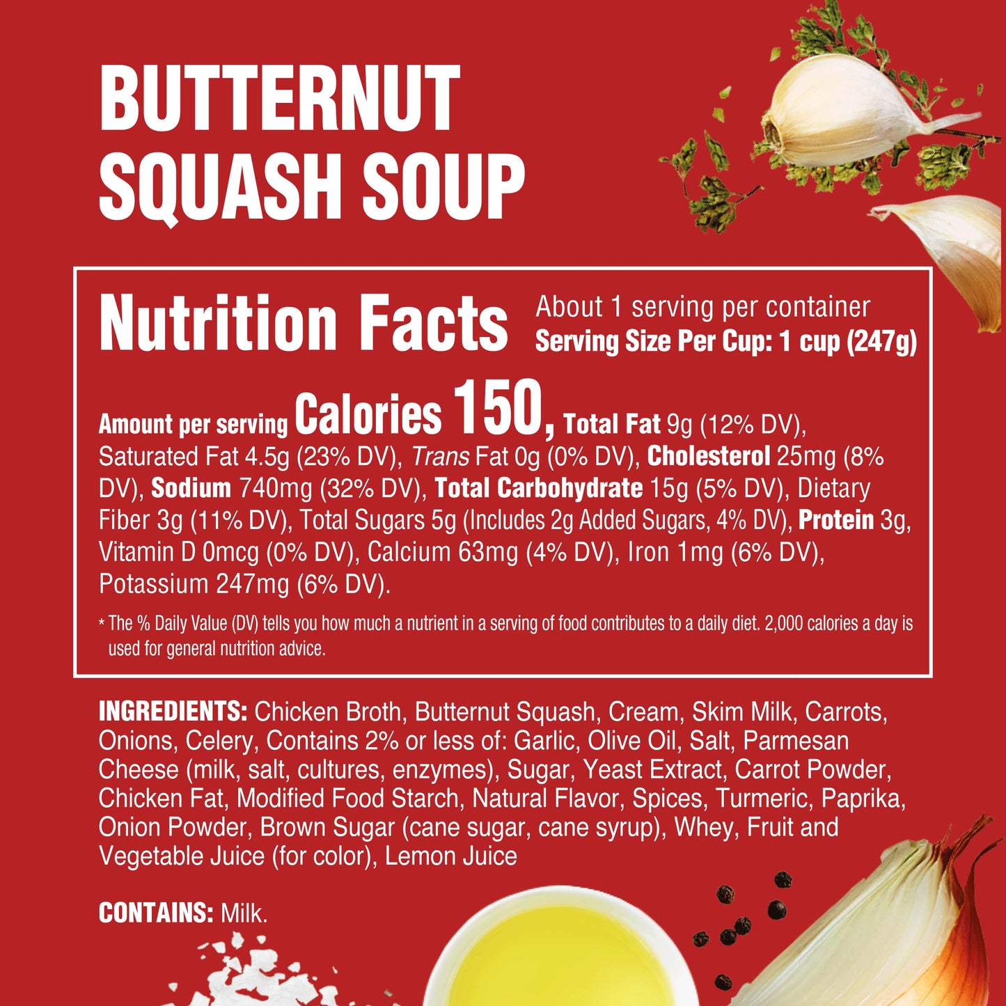 Raos Made for Home Butternut Squash Soup  16oz  Traditional Italian Heat and Serve Soup  Made with enhanced Quality Vegetables