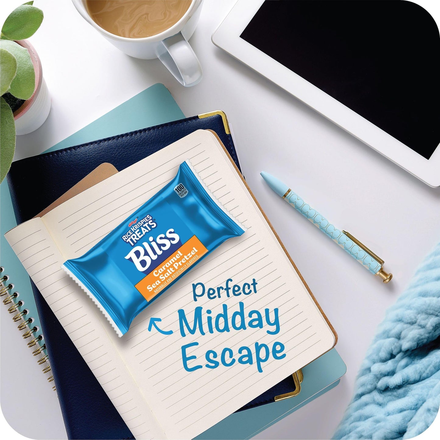 Rice Krispies Treats Bliss Crispy Marshmallow Squares, Snack Bars, Caramel Sea Salt Pretzel (6 Boxes, 36 Bars)
