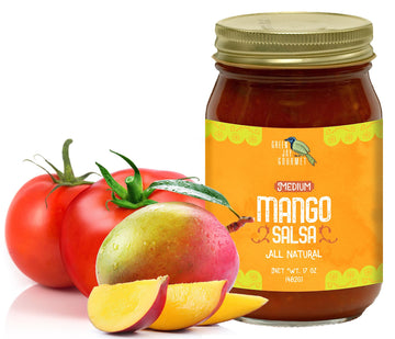 Green Jay Gourmet Mango Salsa - Medium Heat, Gluten-Free, No Preservatives - 17 Ounces