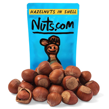 Nuts.com Oregon Hazelnuts in Shell, Filberts 1 lb Bag - Whole Raw Jumbo Hazelnuts - Gourmet, Freshly Harvested, Non-GMO, for Coo