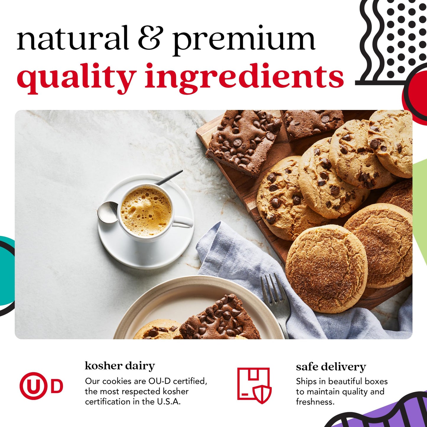 DAVIDS COOKIES Gluten-Free Cookie & Brownie Sampler Tin – Classic Chocolate Chip & Fudgy Brownies – Gourmet Bakery Gift