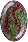 Ufeel Dragon Blood Palm Stone Crystal - Natural Chakra Therapy Polished Healing Crystal Oval Pocket Gemstone For Anxiety Stress 