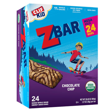 Zbar - Chocolate Chip - Soft Baked Snack Bars - Non-Gmo - 11G Whole Grains - Usda Organic Granola Bars (24 Pack)
