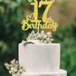 17 Birthday Cake Toppers-Gold Glitter, 17th Cake Topper for boy,17 Cake Topper For girl, 17th birthday decorations,17th Birthday