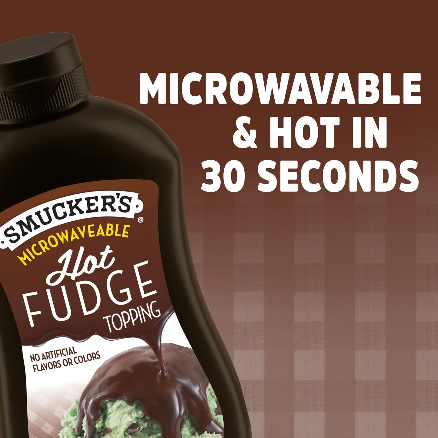 Smuckers Hot Fudge Topping, 15.5 Ounces (Pack of 6), Microwavable Squeeze Bottle