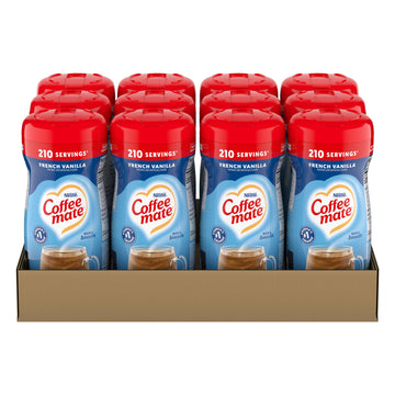 Nestle Coffee Mate Coffee Creamer, French Vanilla, Non Dairy Powder Creamer, 15 Oz Canister (Pack Of 12)