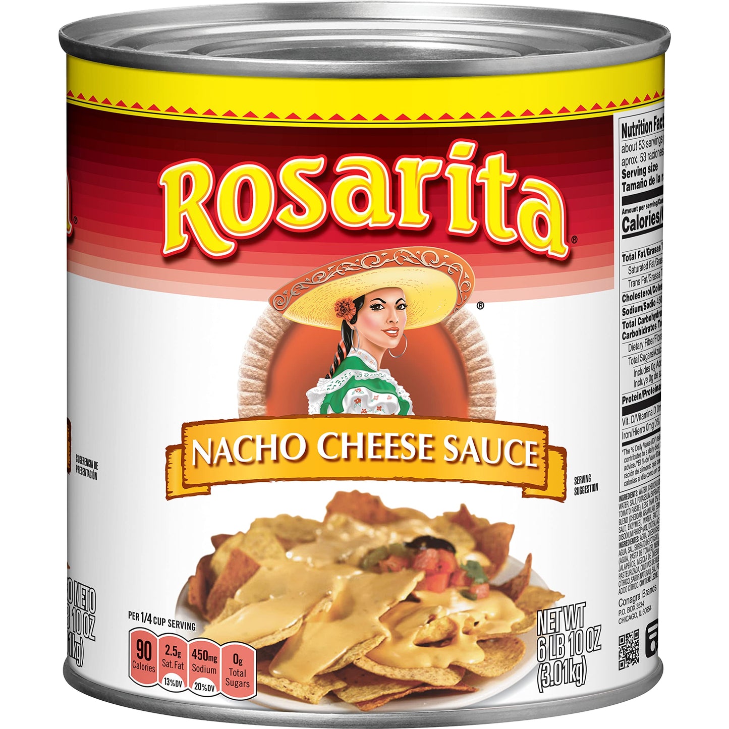 Rosarita Nacho Cheese Sauce, 106 Oz, Pack of 6, 6.62 Pounds