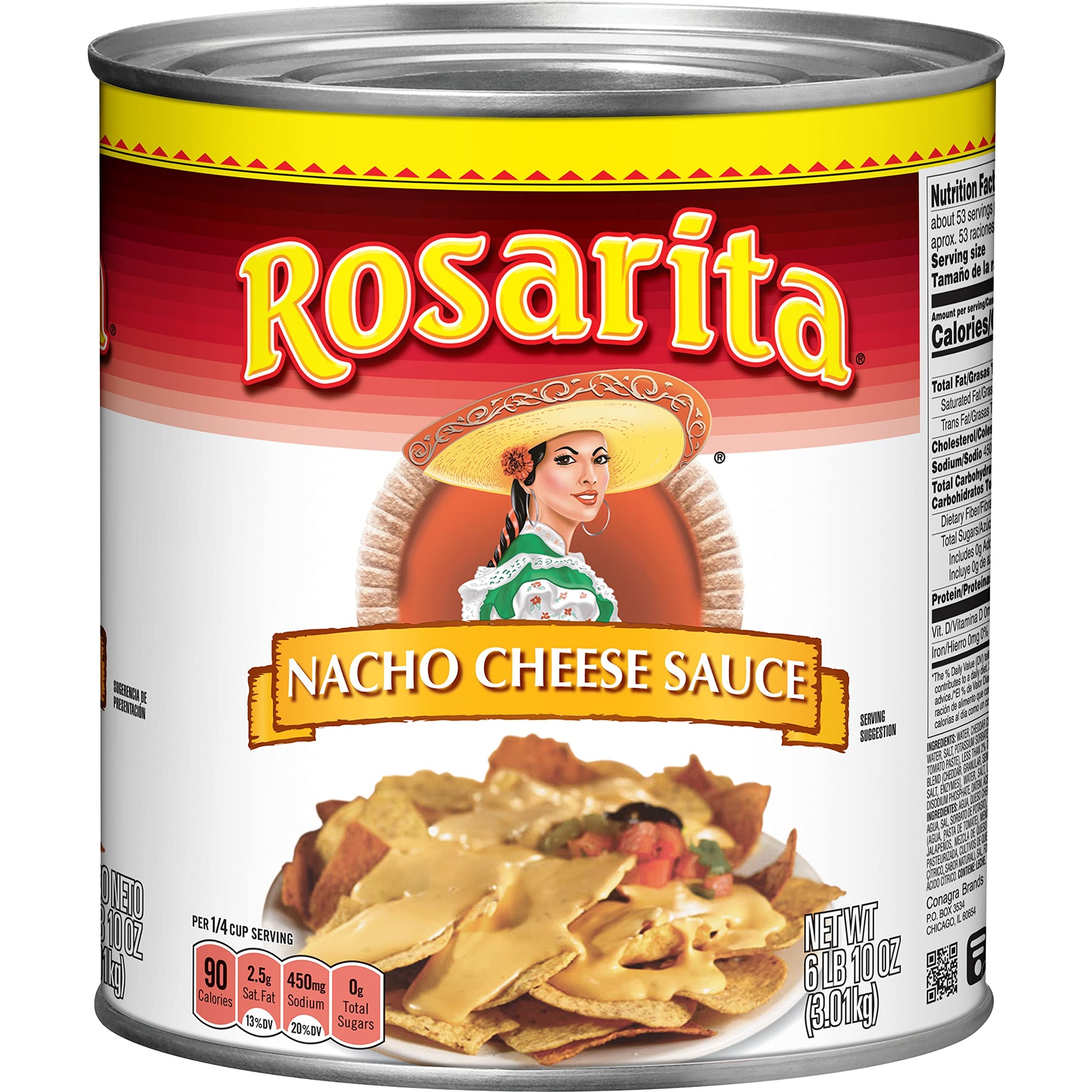 Rosarita Nacho Cheese Sauce, 106 Oz, Pack of 6, 6.62 Pounds