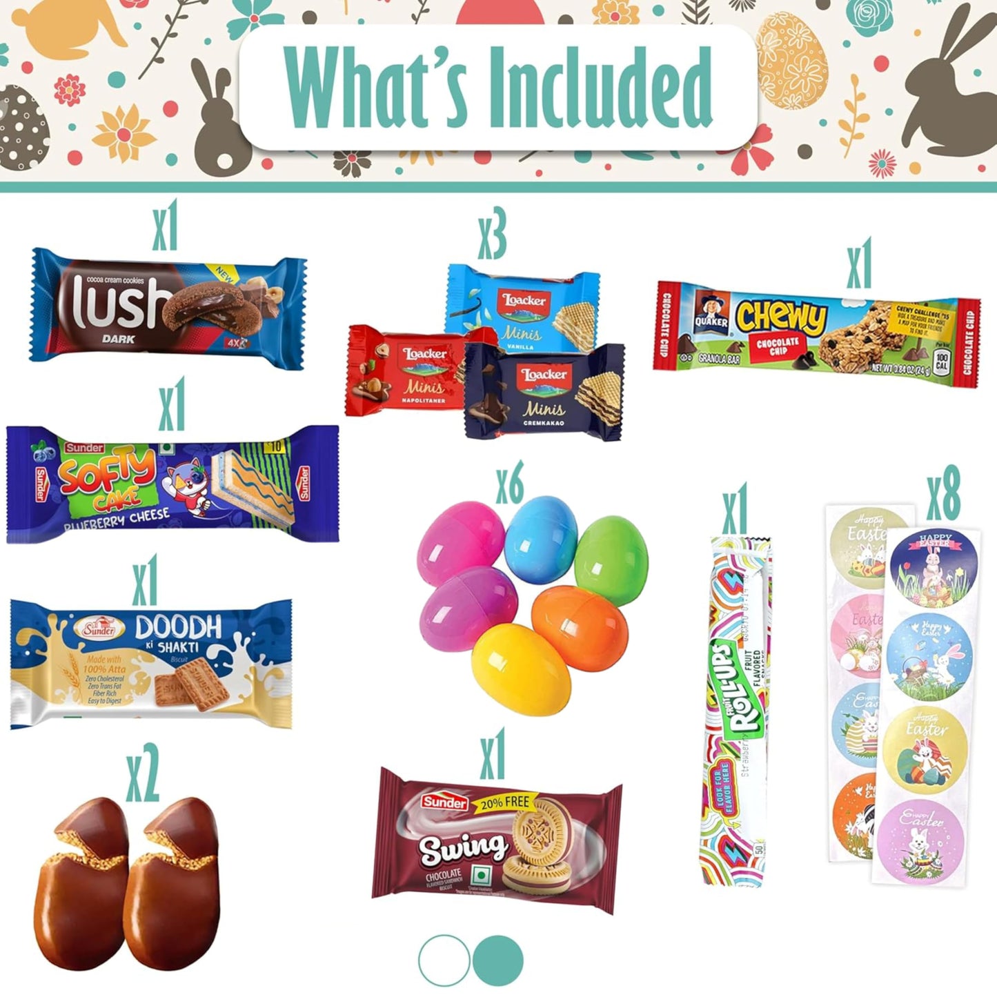 Easter Treat Bunny Box (40 Count) Filled With Candy, Snacks, Great Package For Family, Friends, Kids, Boys And Girls