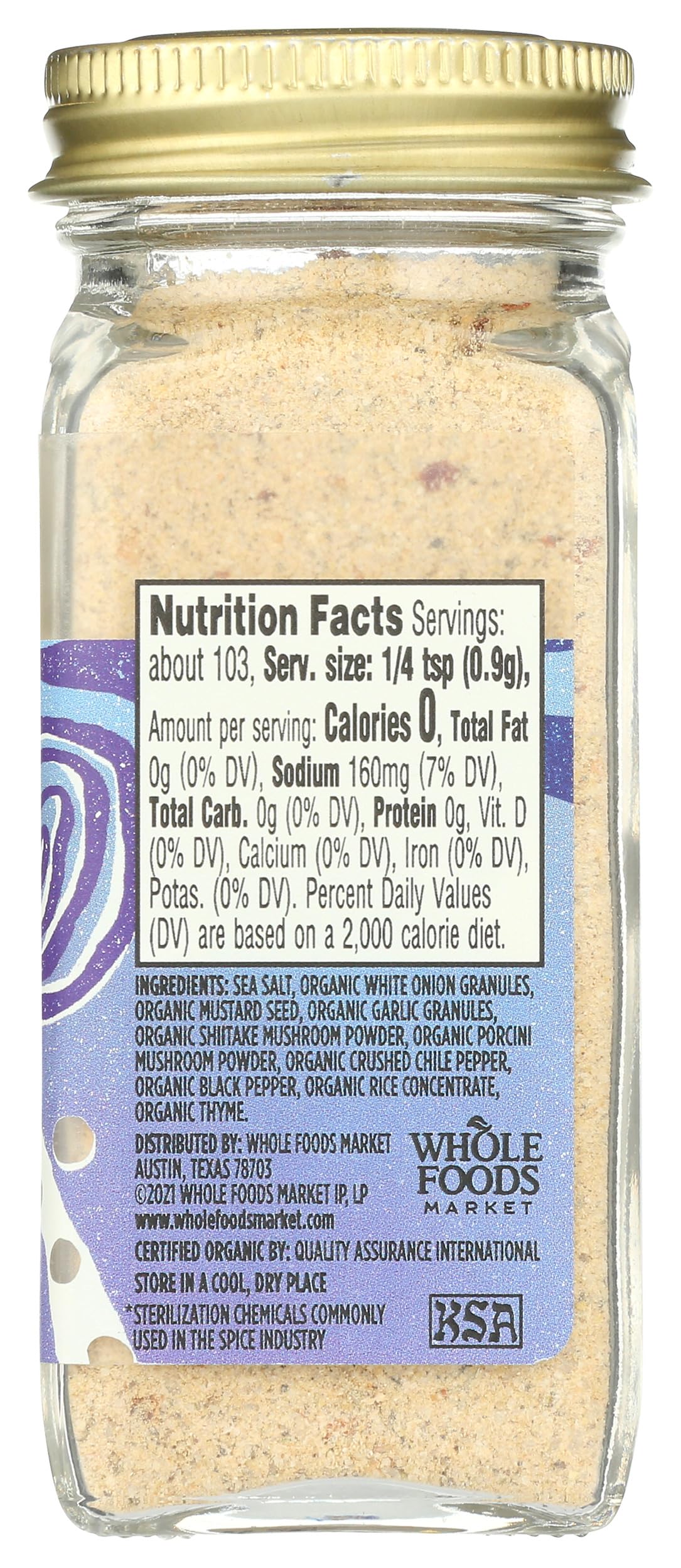 Whole Foods Market Organic Umami Seasoning, 3.3 Ounce, Pack of 1