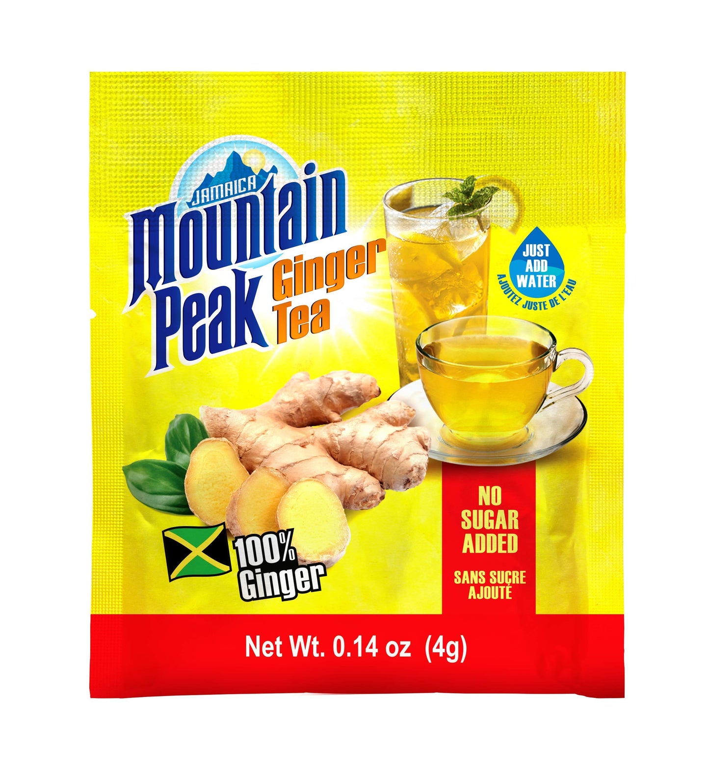 Jamaica Mountain Peak Ginger Instant Tea Unsweetened 14 Sachets