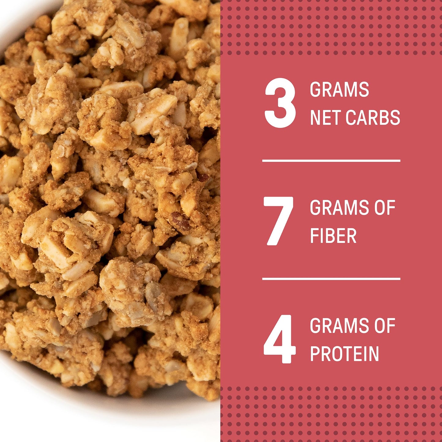 Carbonaut Gluten Free Granola, Cinnamon Apple Crumble | Keto-Certified & Non-Gmo | Perfect Keto Granola For Cereal, Yogurt, Or S