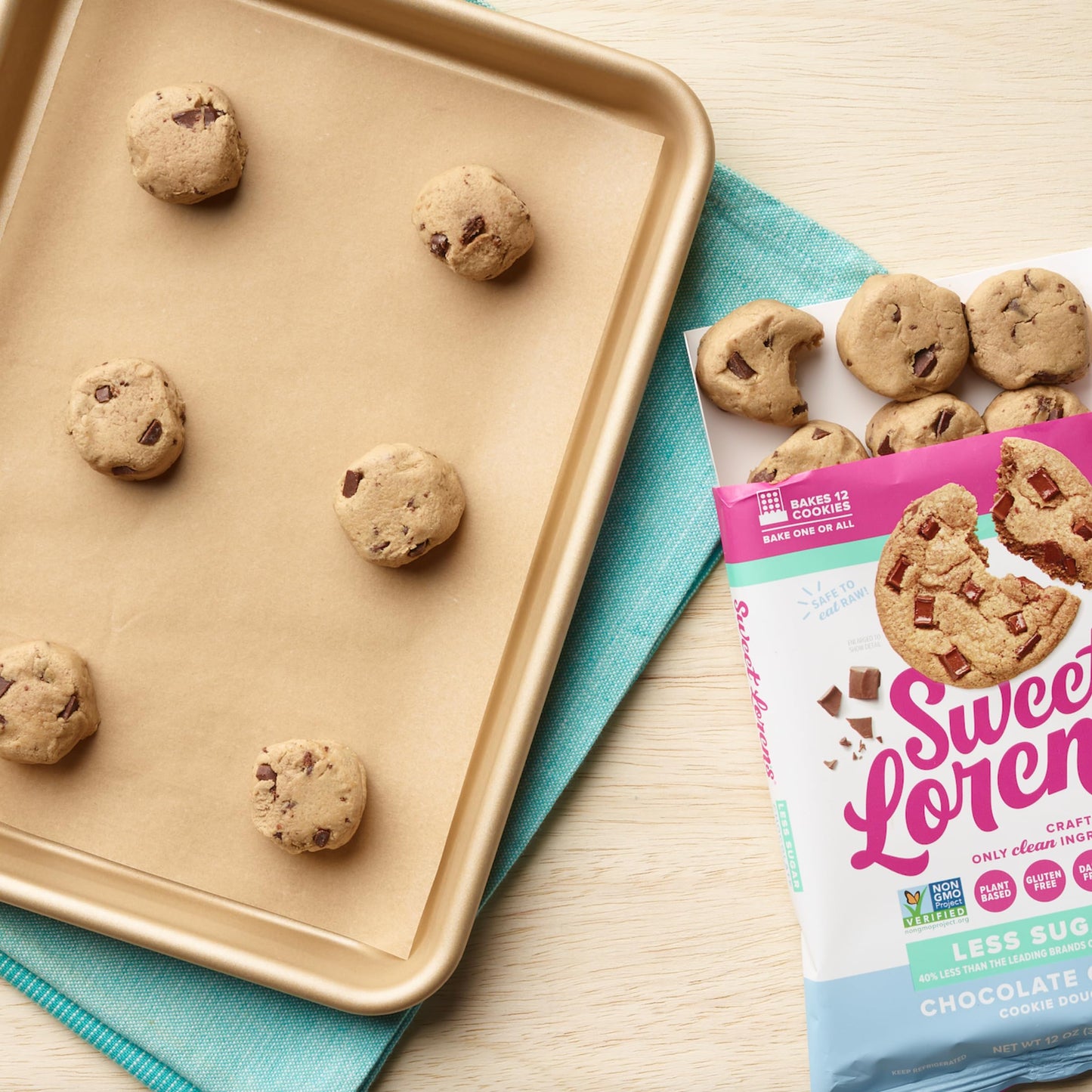 Sweet Lorens Gluten Free & Vegan Less Sugar Chocolate Chunk Cookie Dough