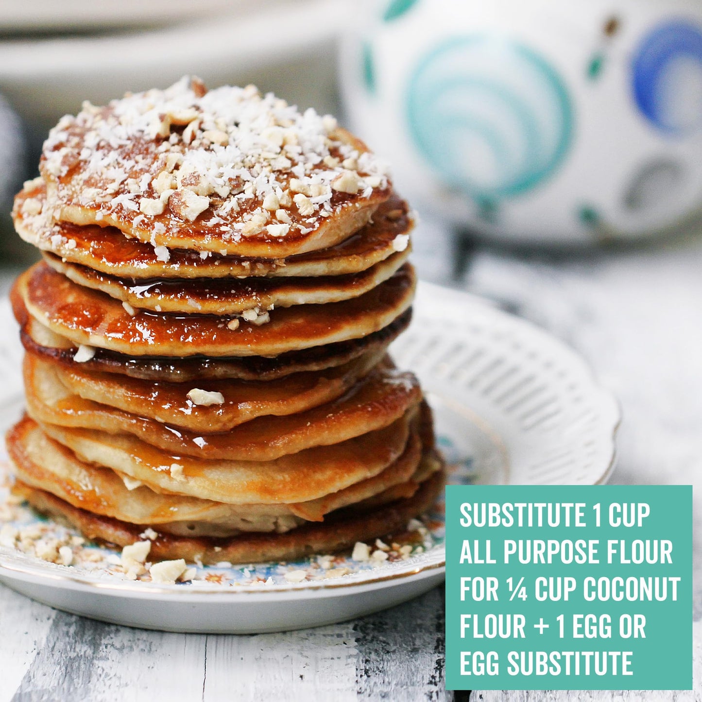 Viva Naturals Organic Coconut Flour, Gluten Free, 64 Ounce, Non-GMO, Low Fat, Ideal for Keto, Paleo & Vegan Baking