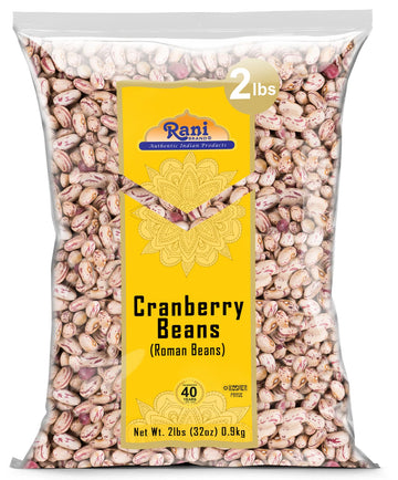 Rani Cranberry Beans (Roman Beans) 32oz (2lbs) 908g ~ All Natural | Vegan | Gluten Friendly | NON-GMO | Kosher | Product of USA
