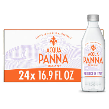 Acqua Panna Natural Spring Water, 16.9 Fl Oz Bottles, Pack of 24