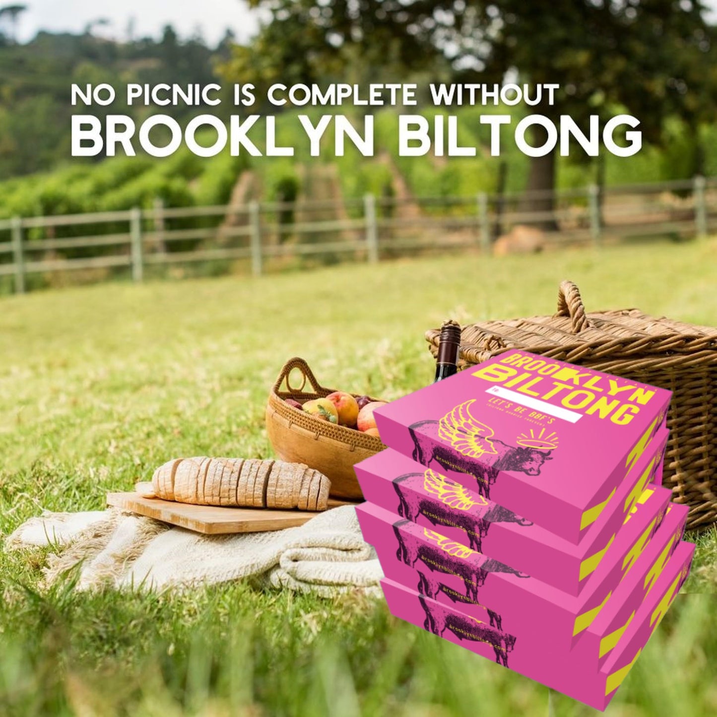 Brooklyn Biltong Carnivore Holiday Gift Snack Box, Air Dried Grass Fed Beef, South African Beef Jerky - Whole30, Paleo, Keto, Gl