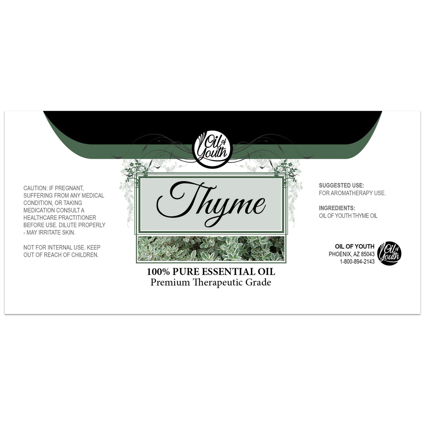 Oil Of Youth Essential Oils 4Oz - Thyme Essential Oil - 4 Fluid Ounces