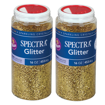 Spectra Glitter, Gold, 1 Lb. Per Jar, 2 Jars