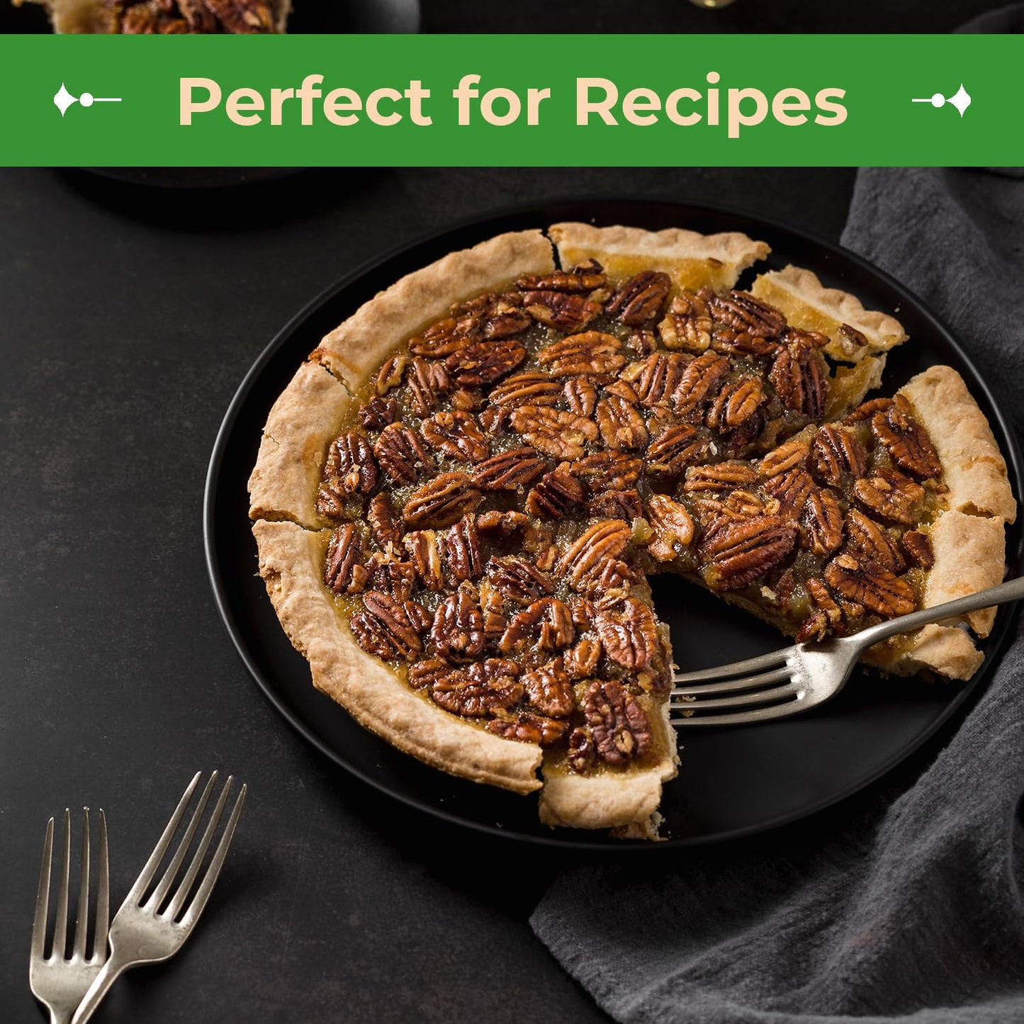 Sincerely Nuts - Raw Pecans (No Shell) | Two Lb. Bag | Shelled Whole Pecan | Delicious Healthy Snack Food | For Baking, Snacking