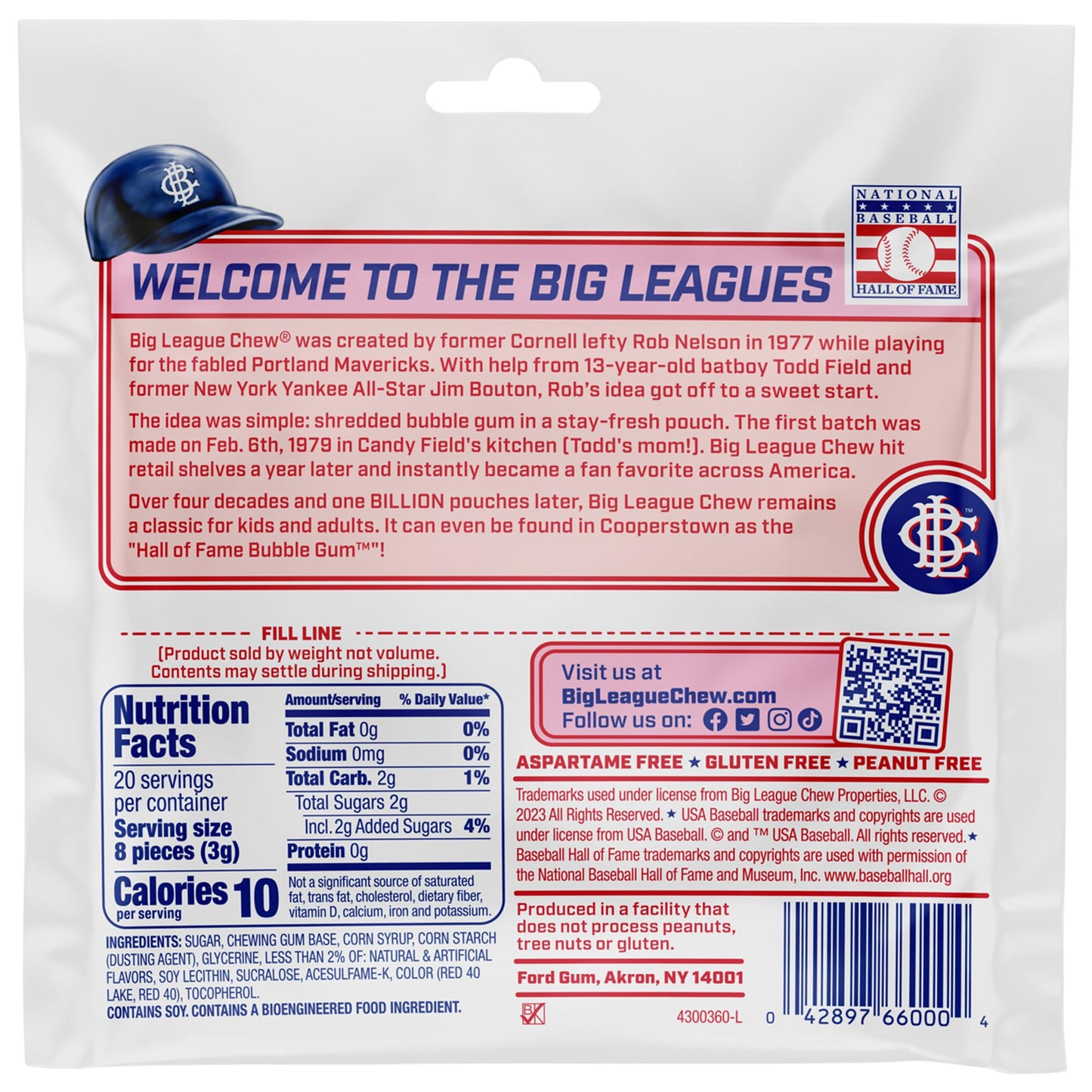 Big League Chew Bulk Baseball Gum Variety Pack - 7 Flavors, 2.12oz Pack, Multi-colored