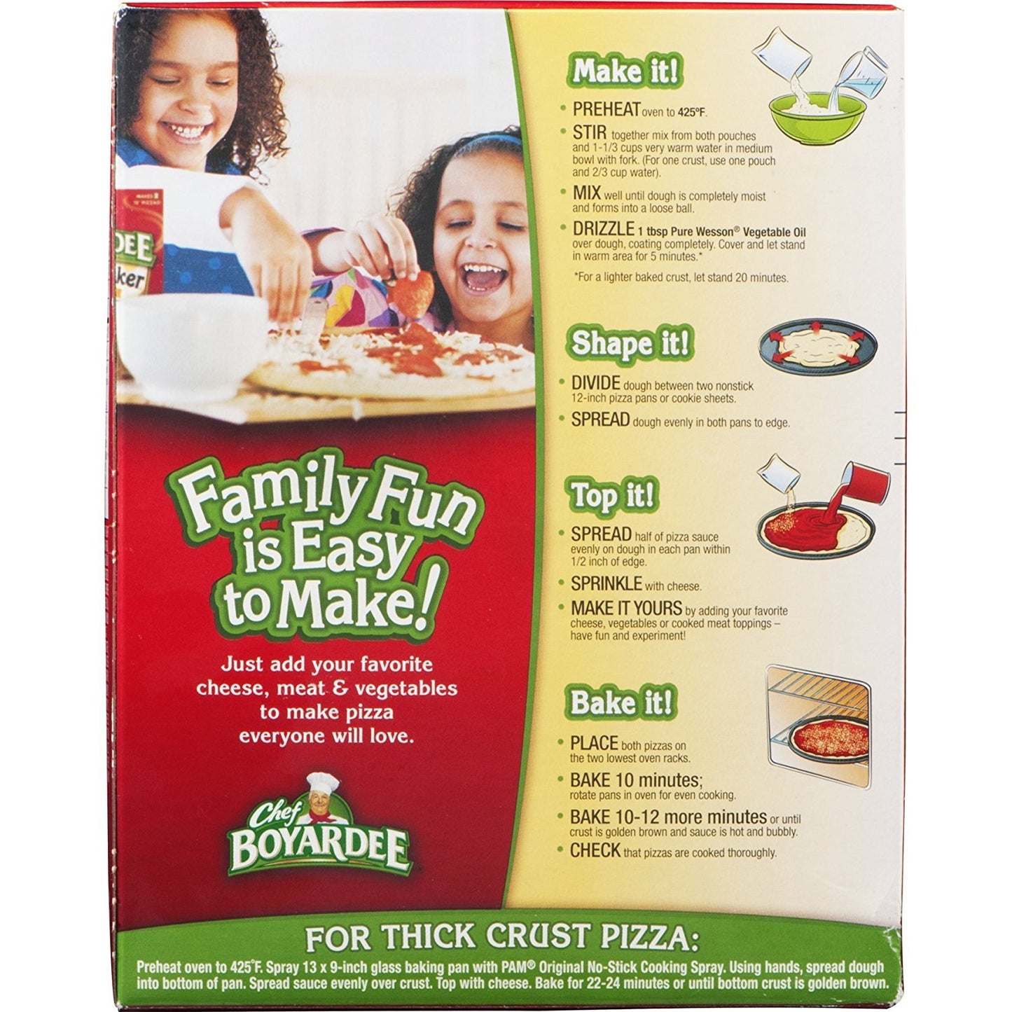 Chef Boyardee, Cheese Pizza Kit, Makes 2 Pizzas, 31.85 Oz (Pack of 4)