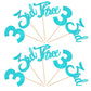 24 Pcs Three Cupcake Toppers Glitter 3Rd Birthday Cupcake Picks Number 3 Cupcake Decorations For Baby Shower Kids Third Birthday