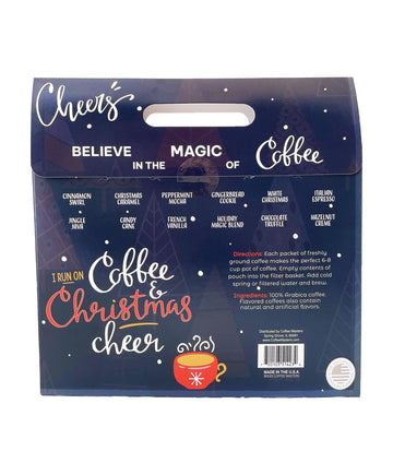 Christmas Coffee or Hot Chocolate Gift - 12 Varieties of Christmas Coffee or Cocoa Advent Calendar for Kids and Adults (Coffee)