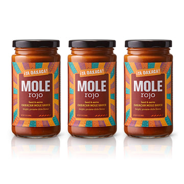 Ya Oaxaca Mole Sauce Rojo - Bold Spice Blend with Smoked & Dried Chiles - Vegan, Non-GMO, Gluten Free - 12oz (3pk)