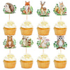 24Pcs Animal Cupcake Toppers Wood land Theme Animal Cupcake Toppers Picks Baby Shower Themed for Girl Boys Kids Party Supplies D