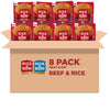Rice-A-Roni Heat & Eat Rice, Micrwowave Rice, Quick Cook Rice, Beef, (8 Pack)