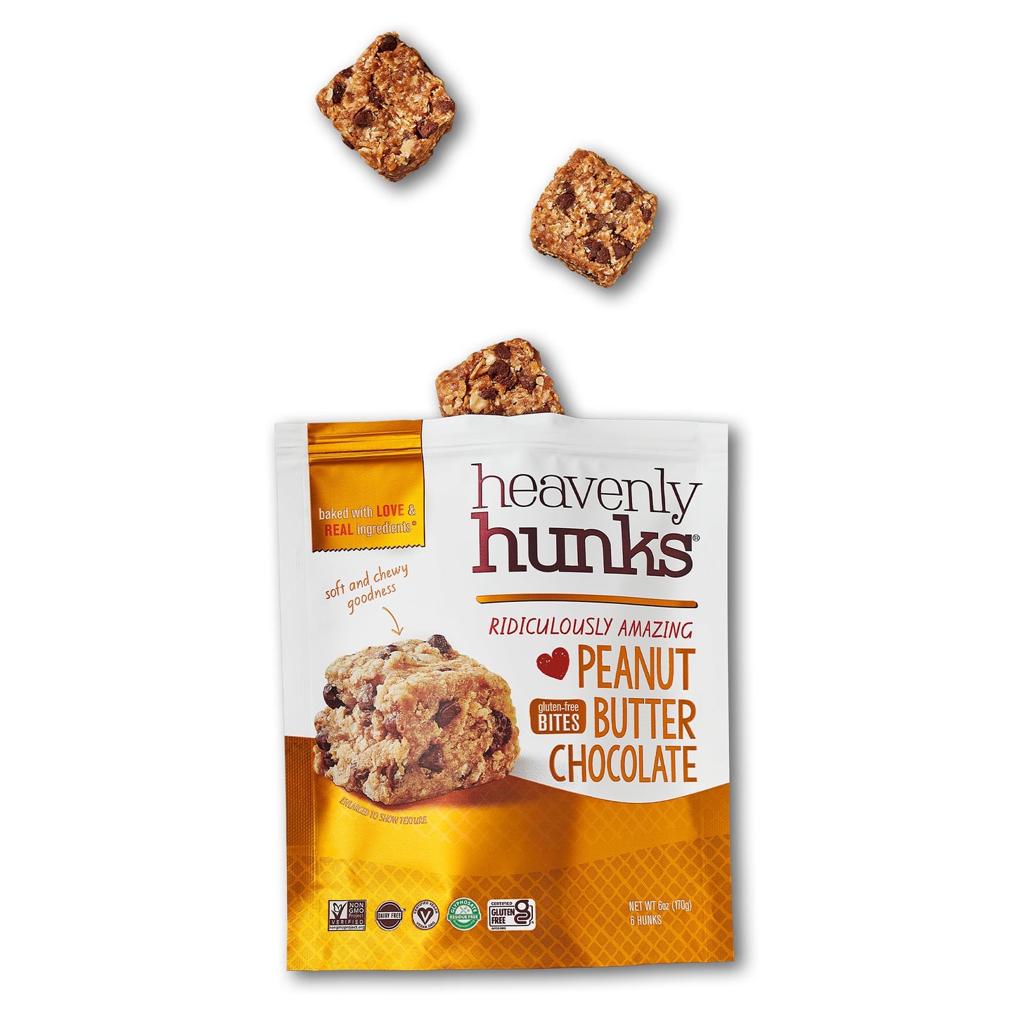 Heavenly Hunks Peanut Butter Chocolate, 6 Oz Bag - 6 Pack