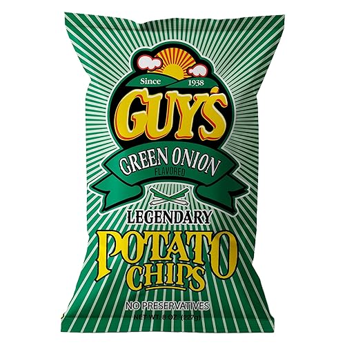 Guys Green Onion Potato Chips - A Super Flavorful Green Onion Chip Wlegendary Taste - Chip And Dip In One Crunch Make Tasty Guy