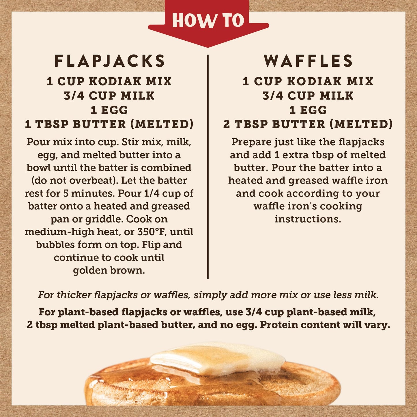 Kodiak Kernza Power Cakes, Pancake & Waffle Mix, Original, High Protein,100% Whole Grains (Pack of 6)